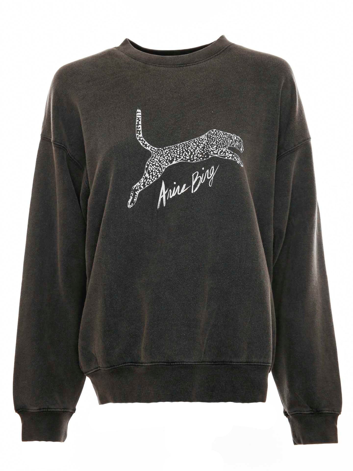 Anine bing leopard sweatshirt on sale