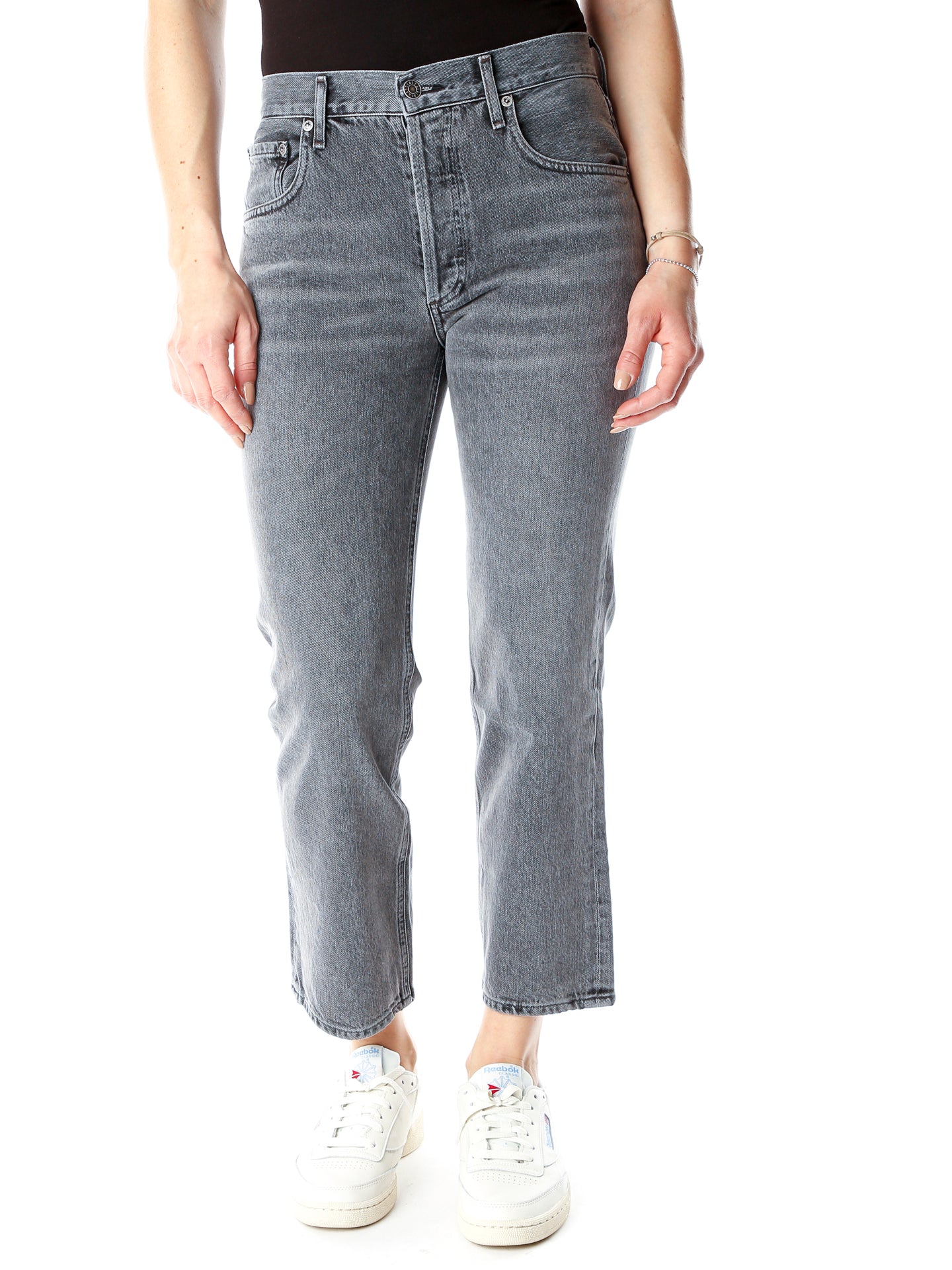 AGOLDE Ripley Cropped Straight Fit Highwaist Jeans